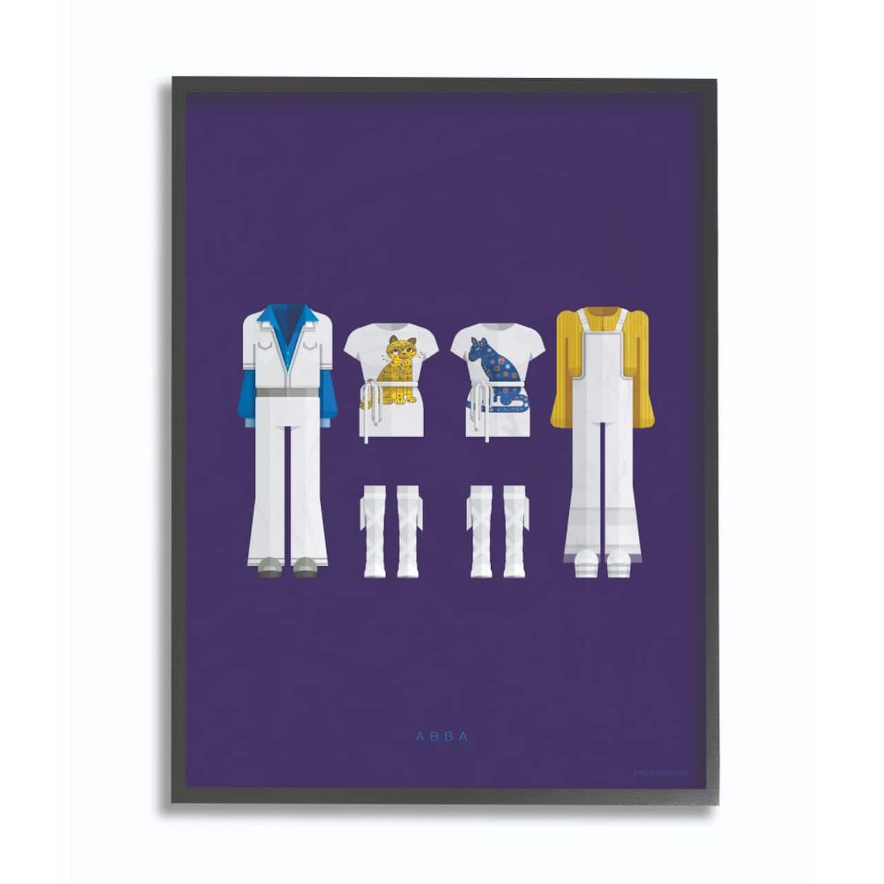 Stupell Industries Abba Modern Fashion Design in Black Frame Wall Art